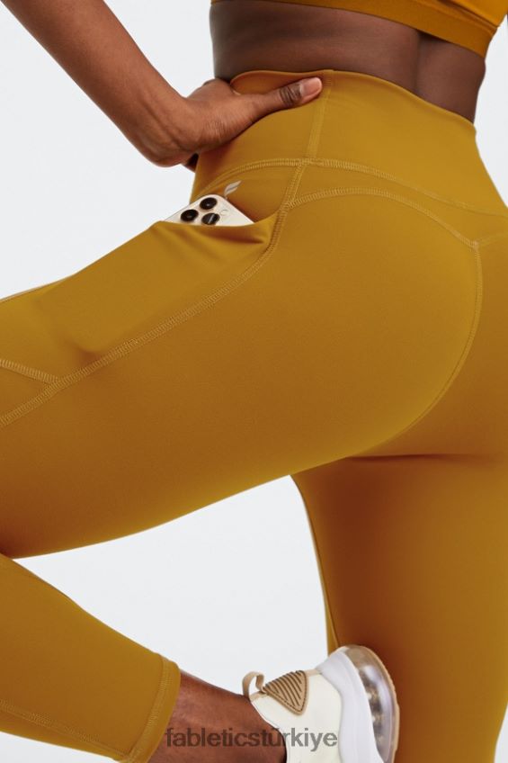 tr Fabletics kadınlar oasis pureluxe yüksek belli 7/8 tayt 53 koyu bronz 40R06B812