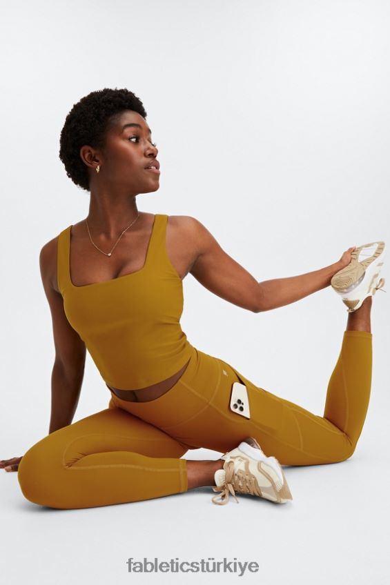 tr Fabletics kadınlar oasis pureluxe yüksek belli 7/8 tayt 53 koyu bronz 40R06B812