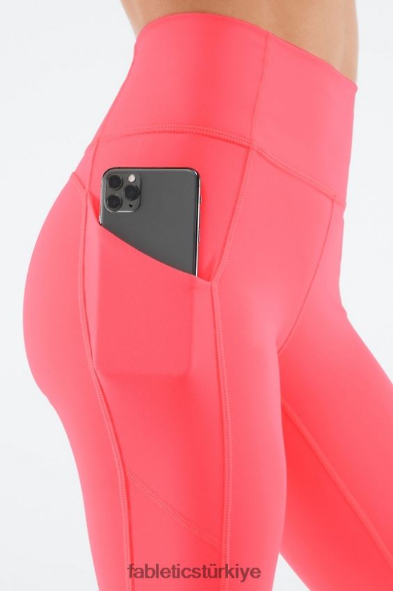 tr Fabletics kadınlar oasis pureluxe yüksek belli 7/8 tayt 56 pop mercan 40R06B825