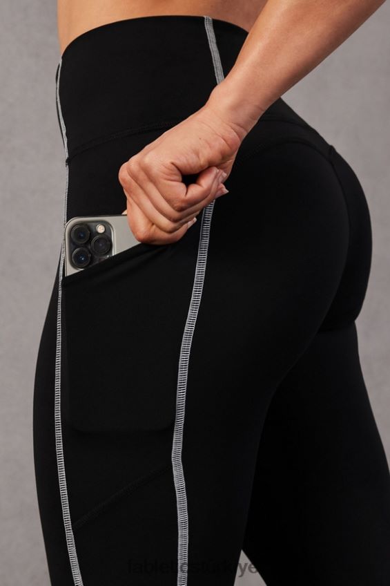 tr Fabletics kadınlar oasis pureluxe yüksek belli 7/8 tayt 57 siyah/klasik beyaz 40R06B829