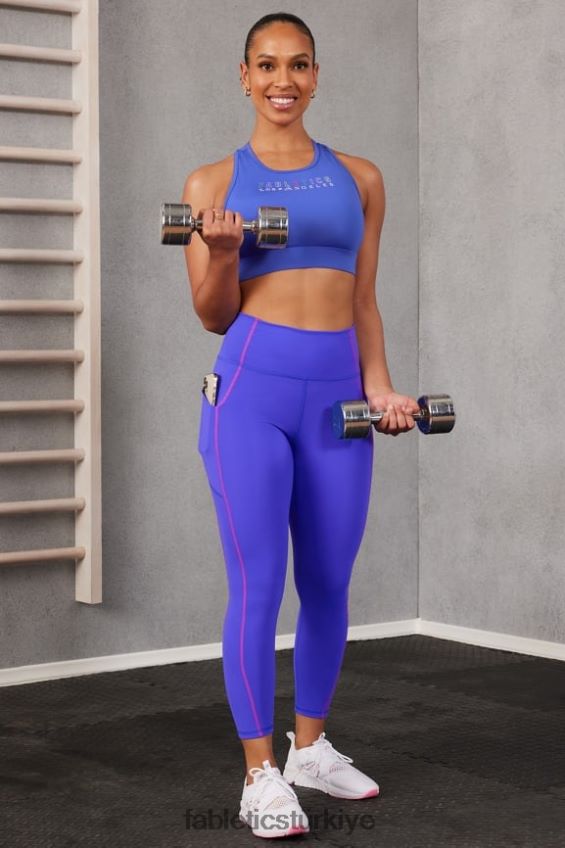 tr Fabletics kadınlar oasis pureluxe yüksek belli 7/8 tayt 76 aşırı kraliyet/pembe kaçış 40R06B995