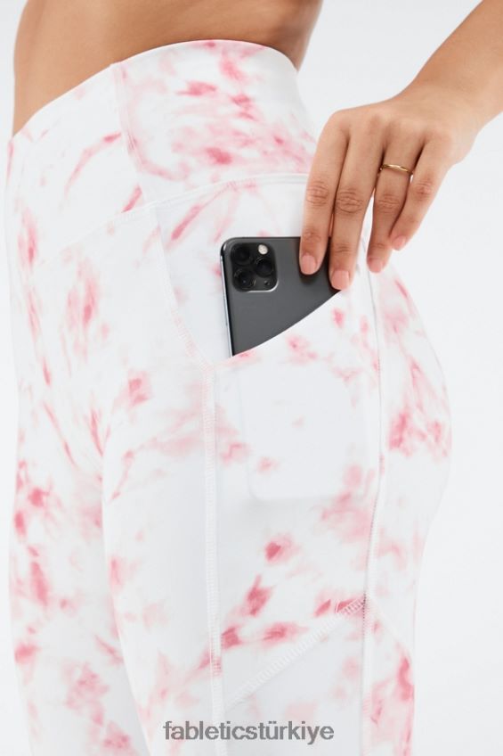 tr Fabletics kadınlar oasis pureluxe yüksek belli 7/8 tayt 81 kırmızı dumanlı mermer 40R06B1145