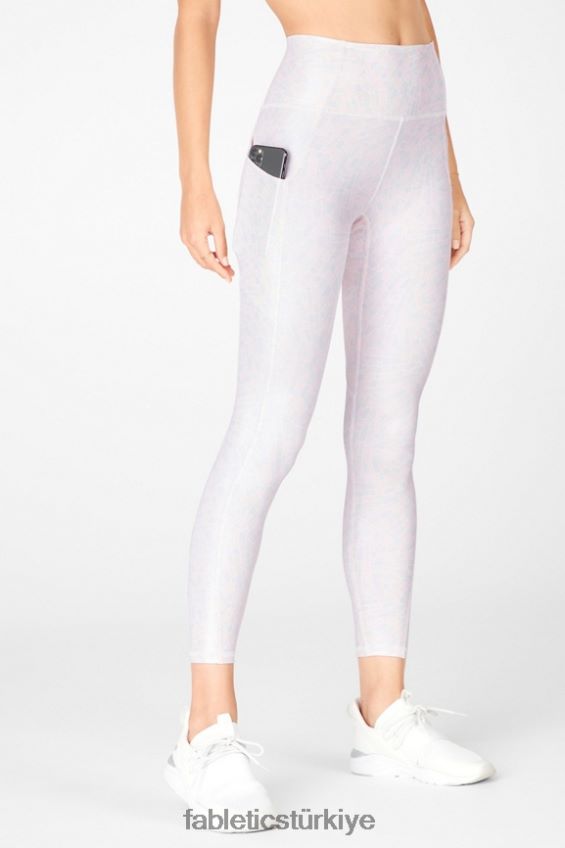 tr Fabletics kadınlar oasis pureluxe yüksek belli 7/8 tayt 82 beyaz kristal parlaklık 40R06B1152