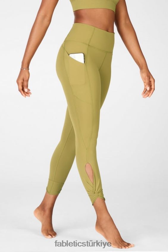 tr Fabletics kadınlar oasis pureluxe yüksek belli bükümlü 7/8 tayt Kekik 40R06B1144