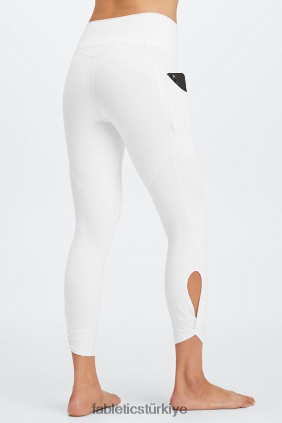 tr Fabletics kadınlar oasis pureluxe yüksek belli bükümlü 7/8 tayt beyaz 40R06B1136
