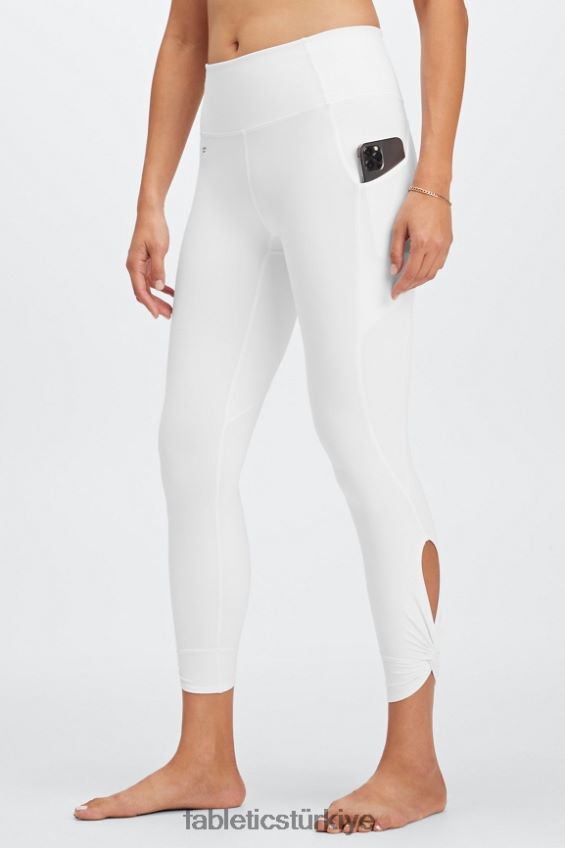 tr Fabletics kadınlar oasis pureluxe yüksek belli bükümlü 7/8 tayt beyaz 40R06B1136