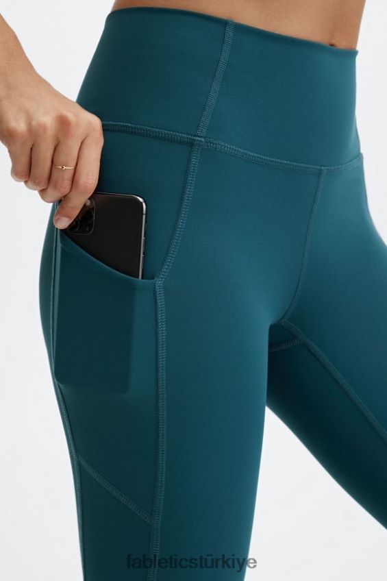 tr Fabletics kadınlar oasis pureluxe yüksek belli bükümlü 7/8 tayt gece yarısı dalgası 40R06B1143