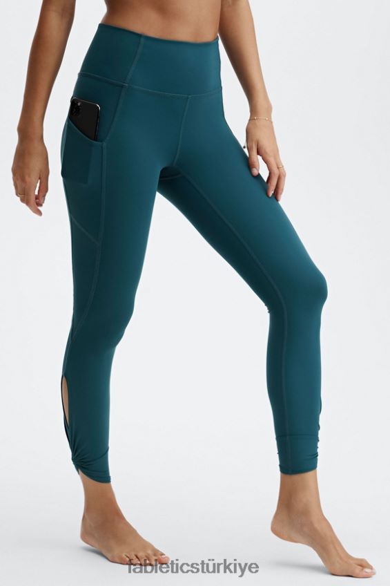 tr Fabletics kadınlar oasis pureluxe yüksek belli bükümlü 7/8 tayt gece yarısı dalgası 40R06B1143