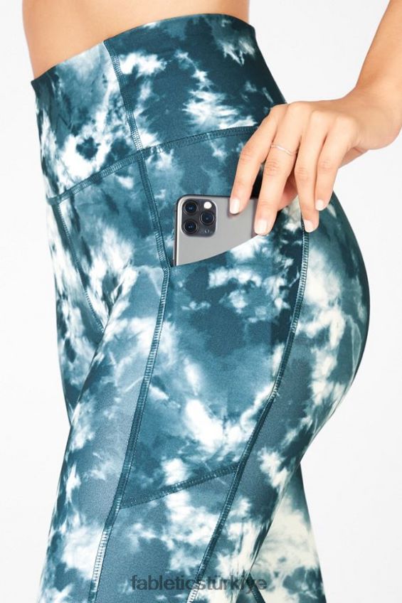 tr Fabletics kadınlar oasis pureluxe yüksek belli bükümlü 7/8 tayt mağara magması 40R06B1146