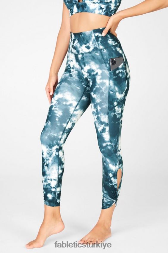 tr Fabletics kadınlar oasis pureluxe yüksek belli bükümlü 7/8 tayt mağara magması 40R06B1146