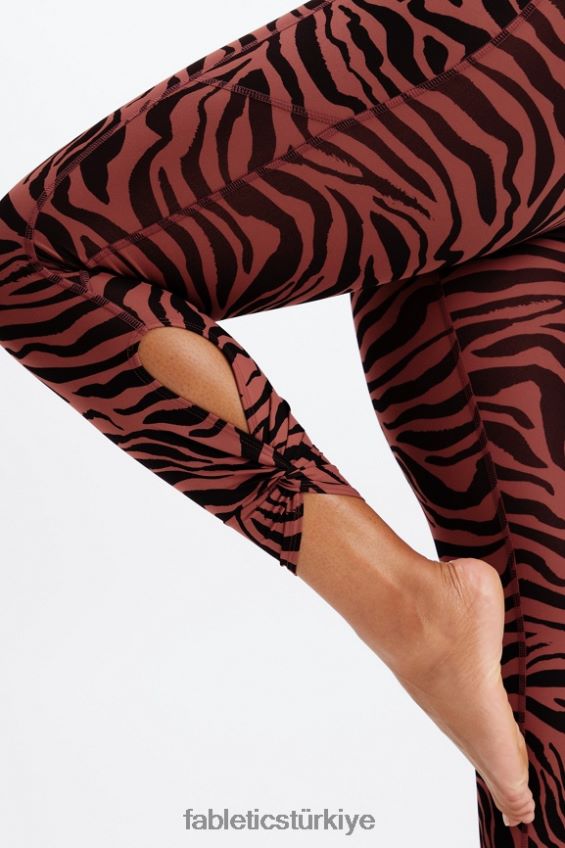 tr Fabletics kadınlar oasis pureluxe yüksek belli bükümlü 7/8 tayt maun zebra vuruşu 40R06B1138