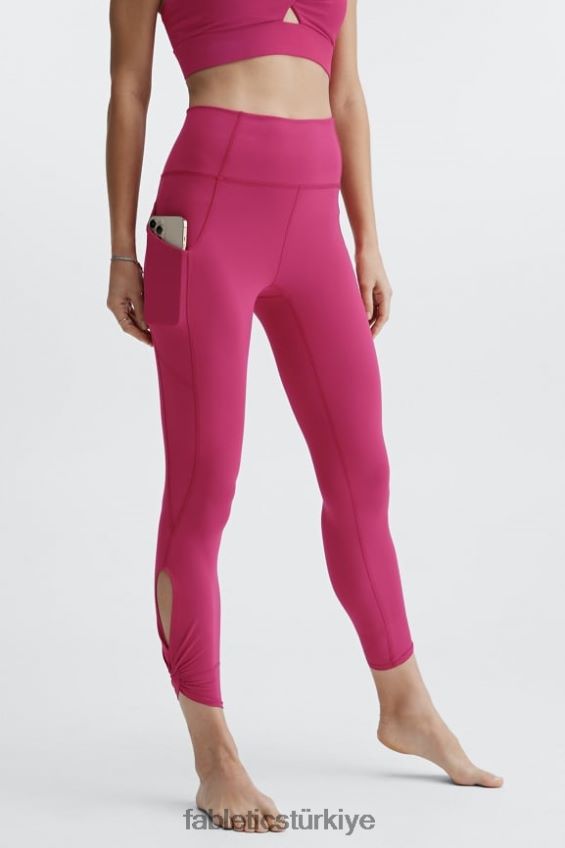 tr Fabletics kadınlar oasis pureluxe yüksek belli bükümlü 7/8 tayt sangria 40R06B1142