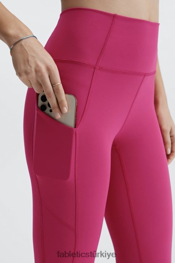 tr Fabletics kadınlar oasis pureluxe yüksek belli bükümlü 7/8 tayt sangria 40R06B1142