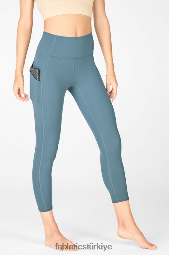 tr Fabletics kadınlar oasis pureluxe yüksek belli kapri göksel mavi 40R06B968