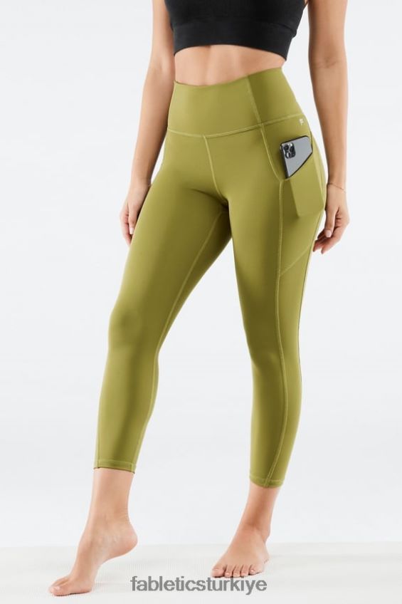 tr Fabletics kadınlar oasis pureluxe yüksek belli kapri solmuş zeytin 40R06B964