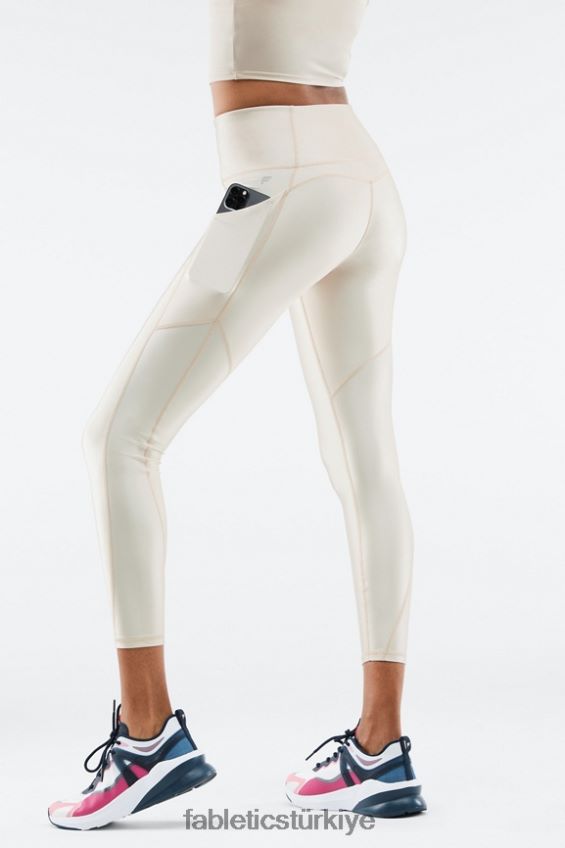 tr Fabletics kadınlar oasis pureluxe yüksek belli parlak 7/8 tayt gri sis parlaması 40R06B898