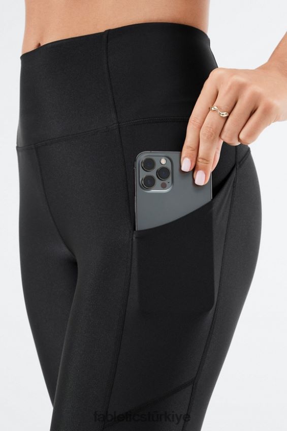 tr Fabletics kadınlar oasis pureluxe yüksek belli parlak 7/8 tayt siyah parlaklık 40R06B896