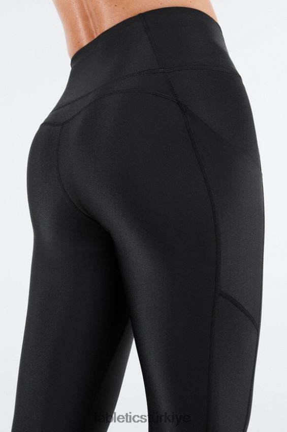 tr Fabletics kadınlar oasis pureluxe yüksek belli parlak 7/8 tayt siyah parlaklık 40R06B896