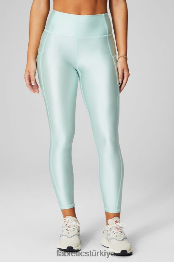 tr Fabletics kadınlar oasis pureluxe yüksek belli parlak 7/8 tayt tuz spreyi parlatıcı 40R06B895