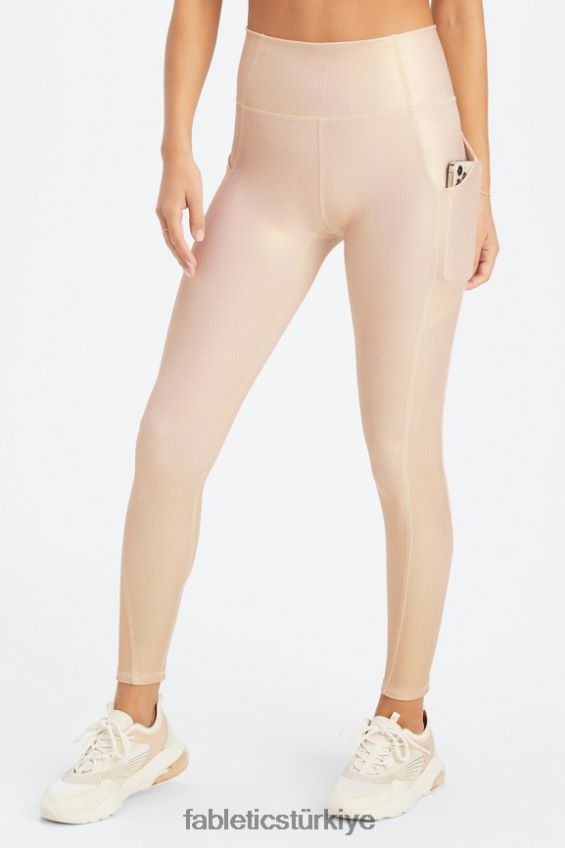 tr Fabletics kadınlar oasis pureluxe yüksek belli tayt 69 altın hologram 40R06B907