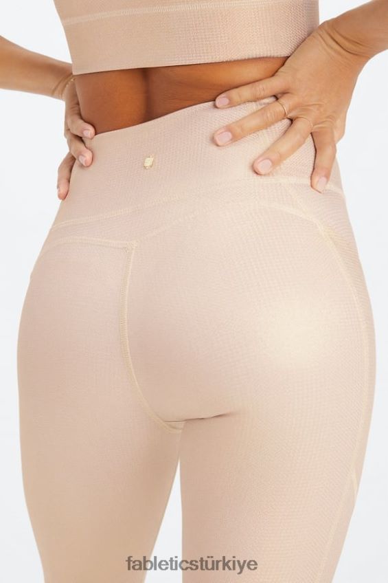 tr Fabletics kadınlar oasis pureluxe yüksek belli tayt 69 altın hologram 40R06B907