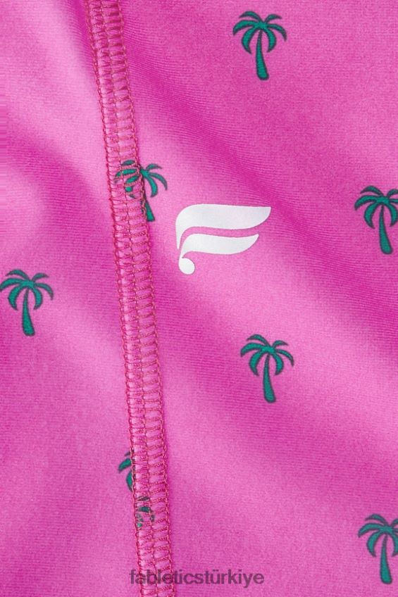 tr Fabletics kadınlar oasis yüksek belli kapri pembe kaçış palmiyesi 40R06B959