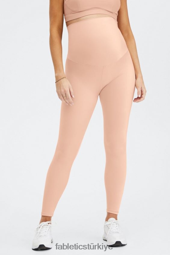 tr Fabletics kadınlar parlak yüksek belli hamile taytı pembe renk tonu parlatıcı 40R06B1179