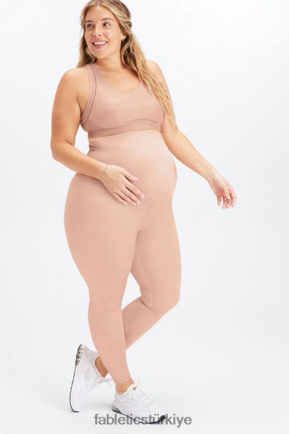 tr Fabletics kadınlar parlak yüksek belli hamile taytı pembe renk tonu parlatıcı 40R06B1180