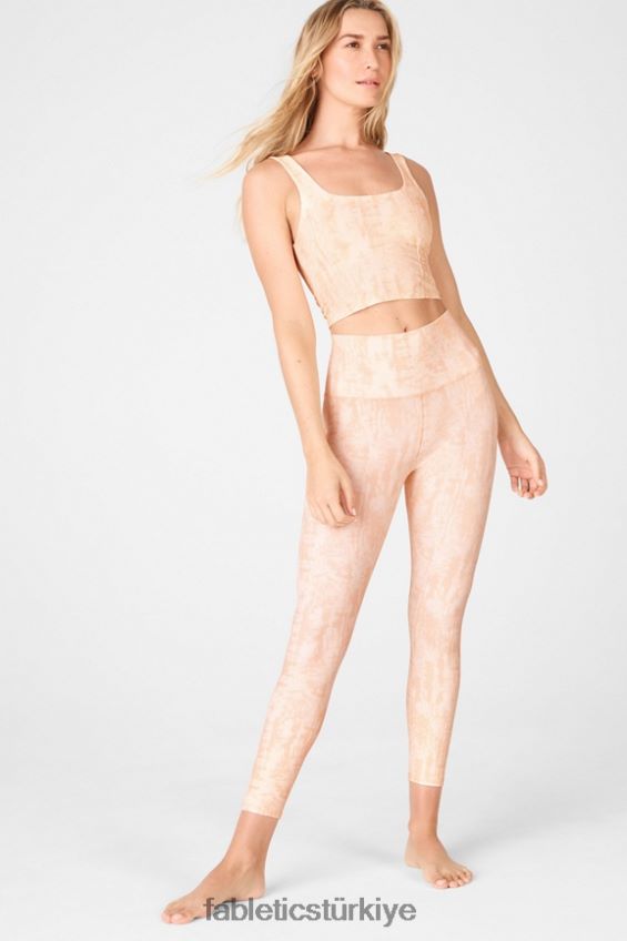 tr Fabletics kadınlar pureluxe ultra yüksek belli 7/8 tayt 67 shibori şeridi 40R06B890