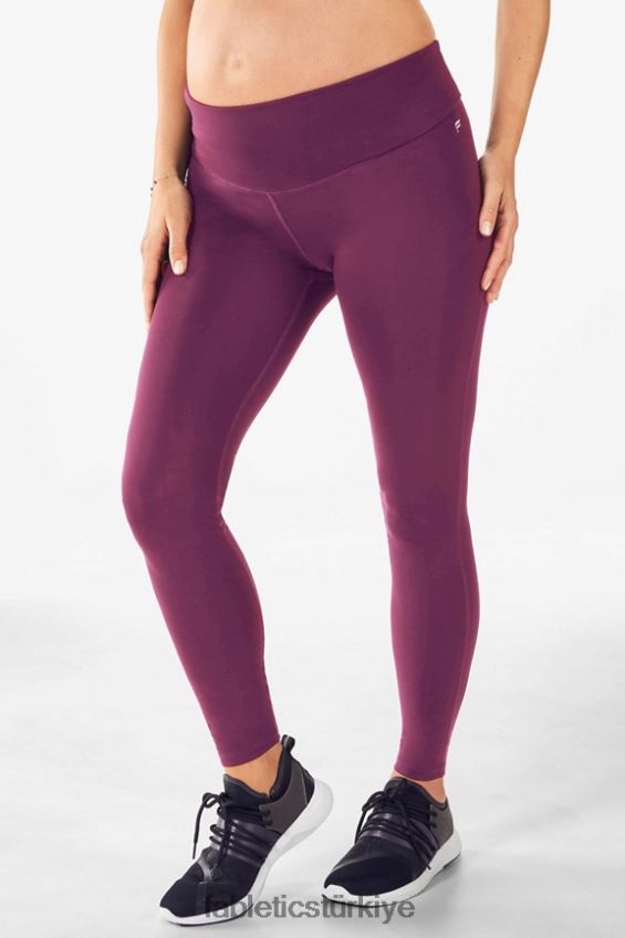tr Fabletics kadınlar pureluxe yüksek belli hamile taytı koyu patlıcan 40R06B1320