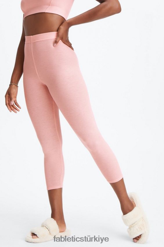 tr Fabletics kadınlar restoreknit ultra yüksek belli 7/8 tayt pembe toz funda 40R06B1066