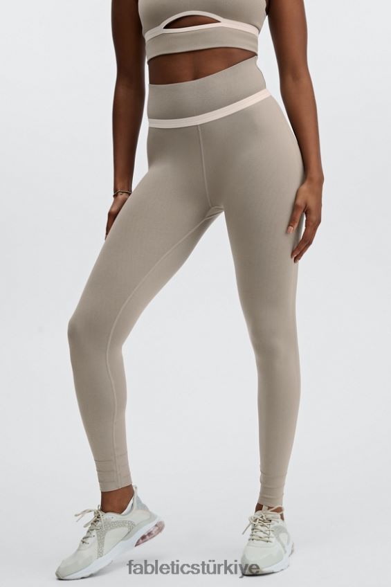 tr Fabletics kadınlar sculptknit yüksek belli kesikli tayt duman/opal 40R06B1176