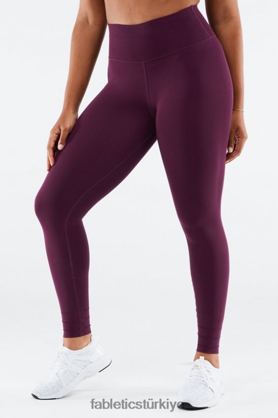 tr Fabletics kadınlar sculptknit yüksek belli özel uzunlukta tayt koyu patlıcan 40R06B1215