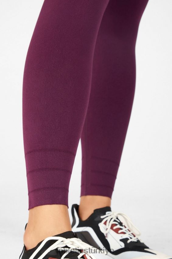 tr Fabletics kadınlar sculptknit yüksek belli özel uzunlukta tayt koyu patlıcan 40R06B1215