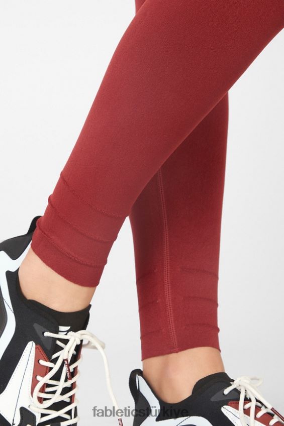 tr Fabletics kadınlar sculptknit yüksek belli özel uzunlukta tayt umbria kırmızısı 40R06B1217