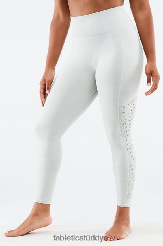 tr Fabletics kadınlar senkronize dikişsiz yüksek belli 7/8 tayt açık gri funda 40R06B1008