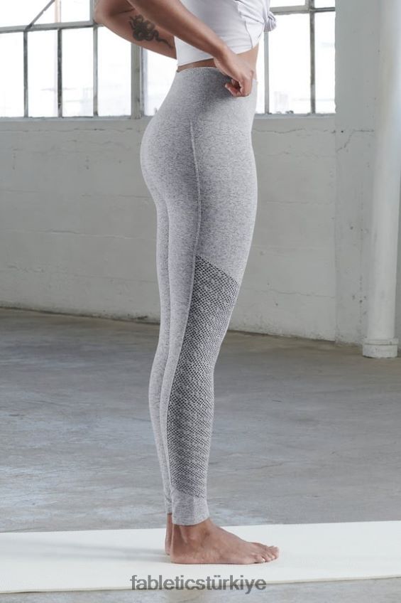 tr Fabletics kadınlar senkronize dikişsiz yüksek belli 7/8 tayt gri funda 40R06B1009