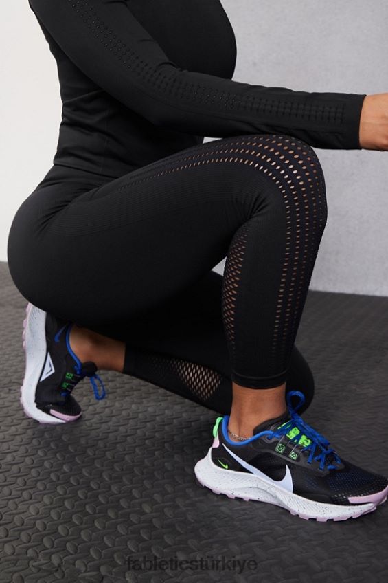 tr Fabletics kadınlar senkronize dikişsiz yüksek belli 7/8 tayt siyah 40R06B1000