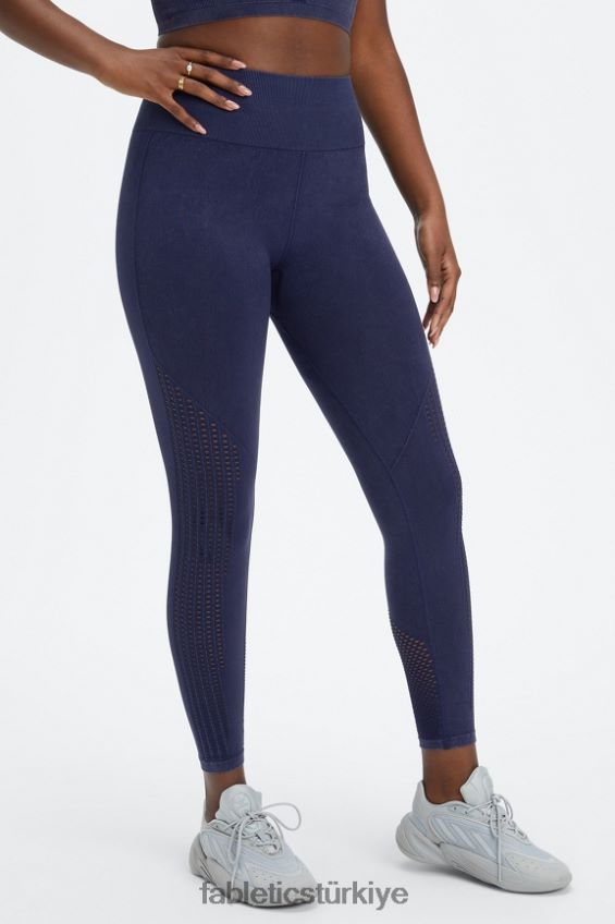 tr Fabletics kadınlar senkronize dikişsiz yüksek belli 7/8 tayt yıkanmış derin donanma 40R06B1003