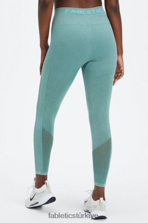 tr Fabletics kadınlar senkronize dikişsiz yüksek belli 7/8 tayt yıkanmış kutup dalgası 40R06B1002