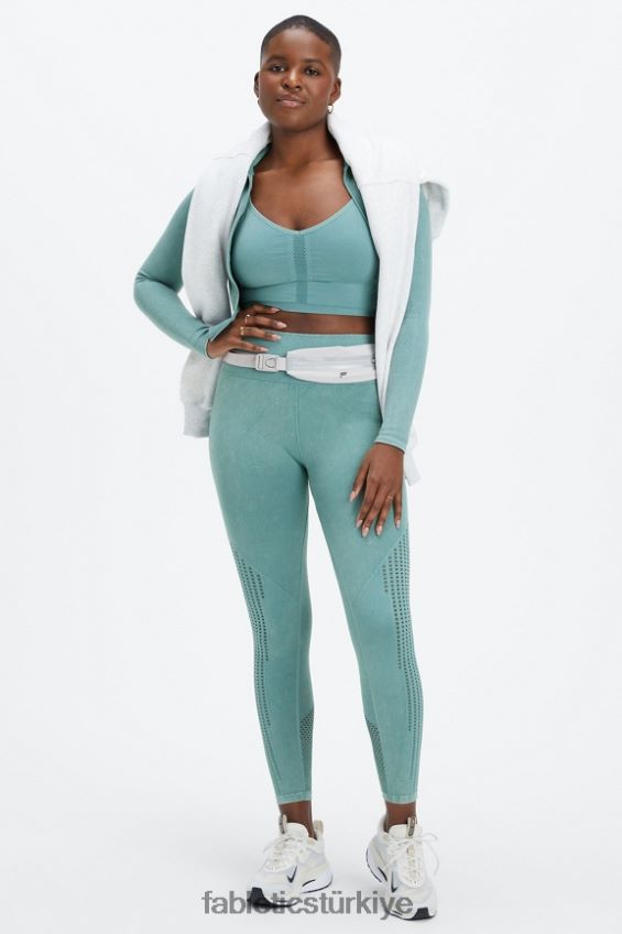 tr Fabletics kadınlar senkronize dikişsiz yüksek belli 7/8 tayt yıkanmış kutup dalgası 40R06B1002