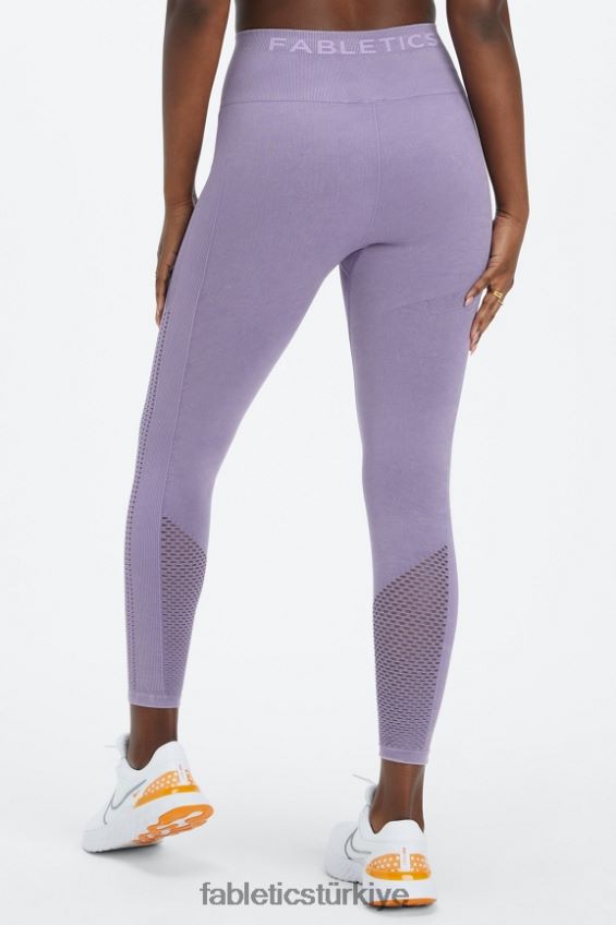 tr Fabletics kadınlar senkronize dikişsiz yüksek belli 7/8 tayt yıkanmış menekşe 40R06B1001