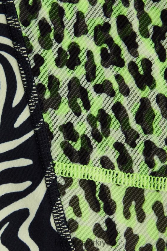 tr Fabletics kadınlar taşınabilir güçlü yüksek belli tayt 40 mermer zebra/vurgulayıcı dalgalı çita 40R06B744