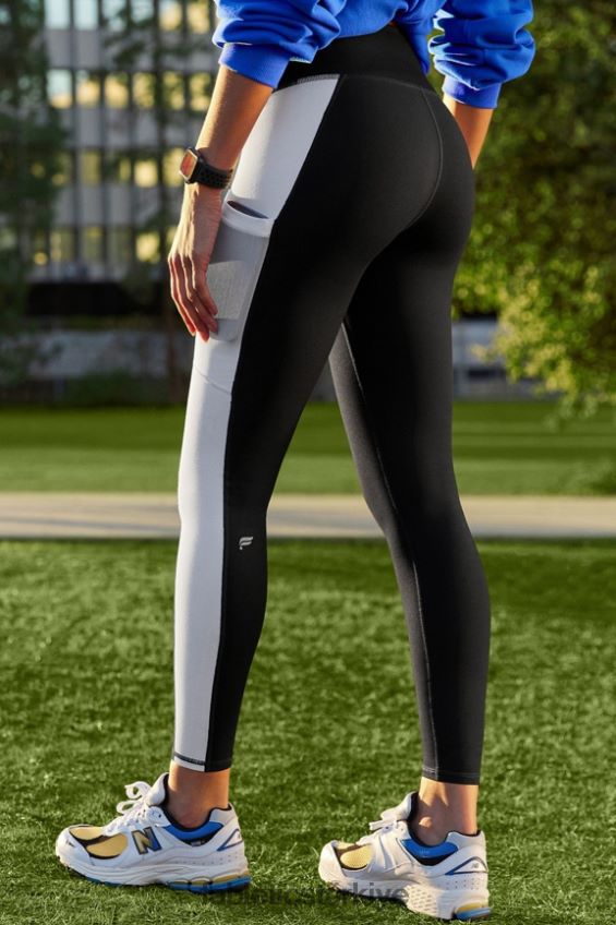 tr Fabletics kadınlar taşınabilir güçlü yüksek belli tayt 40 siyah/klasik beyaz 40R06B743