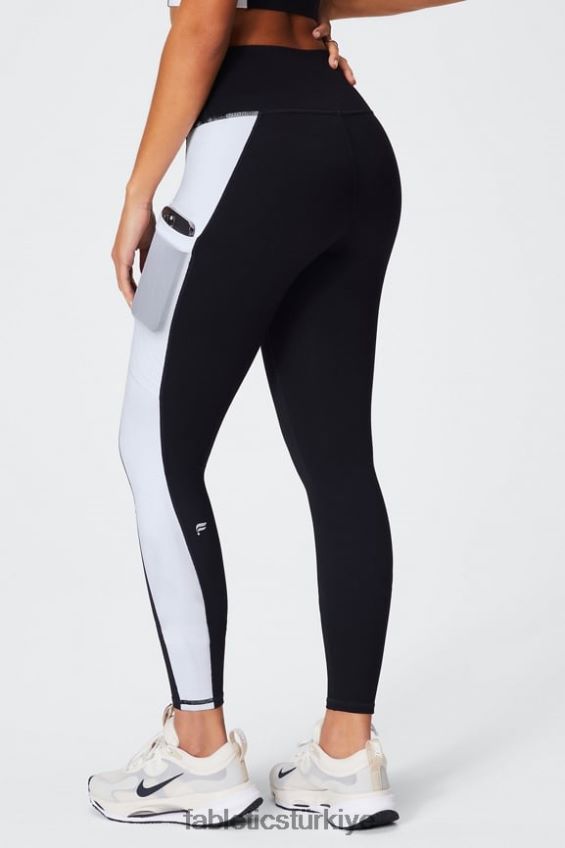 tr Fabletics kadınlar taşınabilir güçlü yüksek belli tayt 40 siyah/klasik beyaz 40R06B743