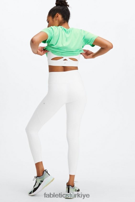 tr Fabletics kadınlar tanımlayın powerhold yüksek belli 7/8 tayt 28 canlı sarı/beyaz 40R06B684