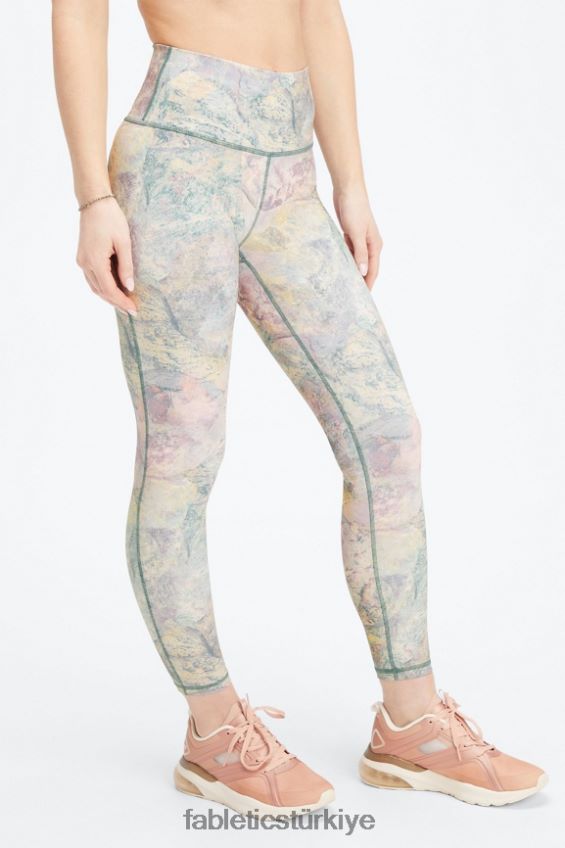 tr Fabletics kadınlar tanımlayın powerhold yüksek belli 7/8 tayt 28 pembe kaçış büyük yaz çılgınlığı/yansıtıcı gümüş 40R06B685