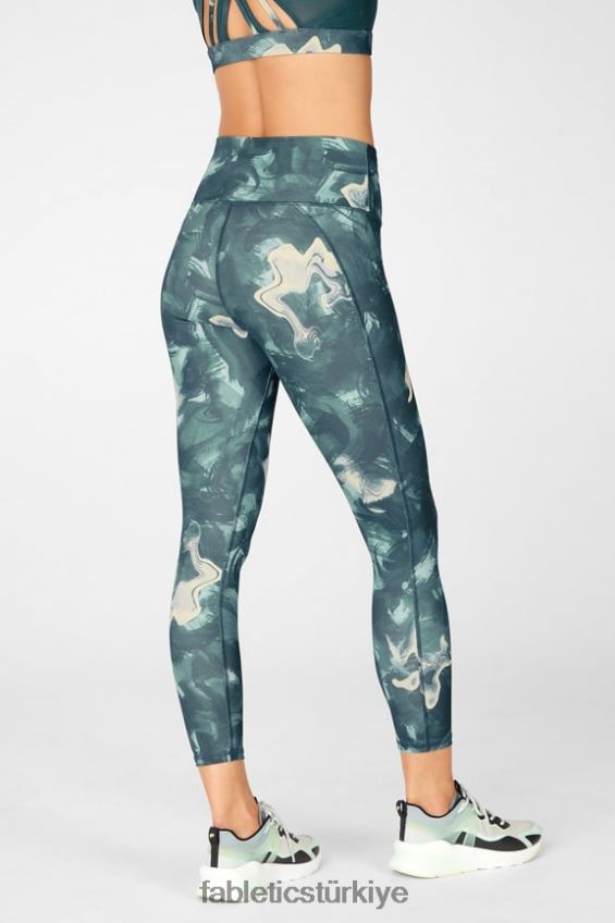 tr Fabletics kadınlar tanımlayın powerhold yüksek belli 7/8 tayt 33 puslu körfez/klasik beyaz 40R06B709