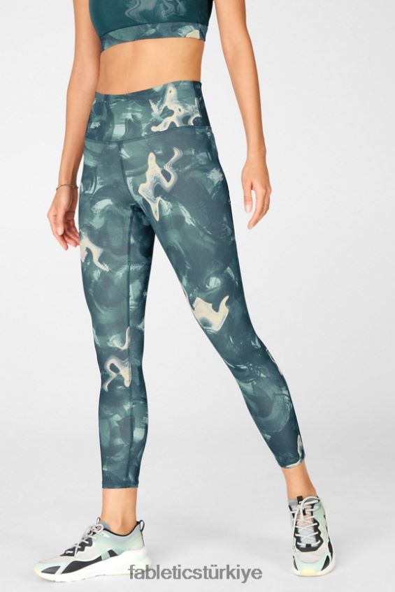 tr Fabletics kadınlar tanımlayın powerhold yüksek belli 7/8 tayt 33 puslu körfez/klasik beyaz 40R06B709