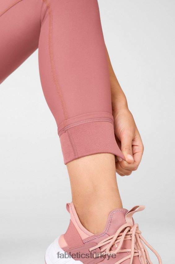 tr Fabletics kadınlar therma-flex yüksek belli basic tayt vişneli moka 40R06B1202
